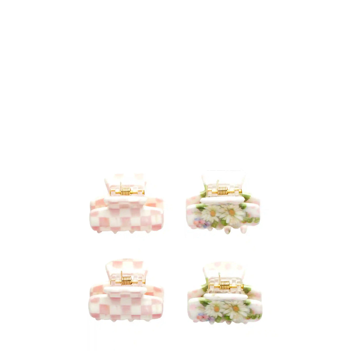 MacKenzie-Childs x Goody Mini Claw Clips - Pink Multi, 4ct