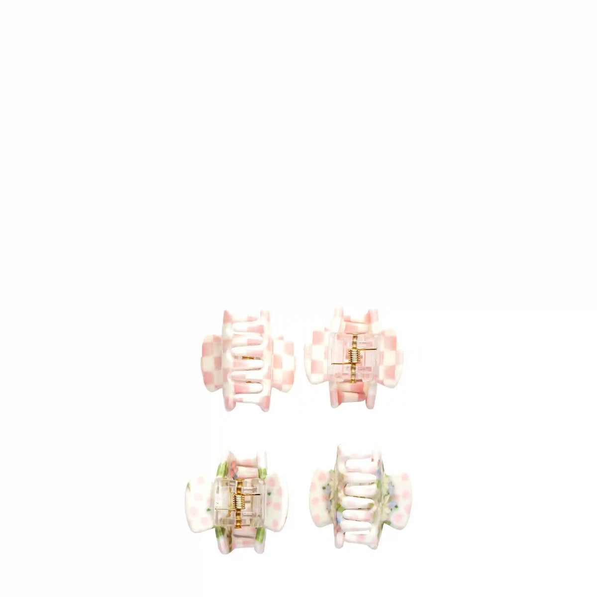 MacKenzie-Childs x Goody Mini Claw Clips - Pink Multi, 4ct
