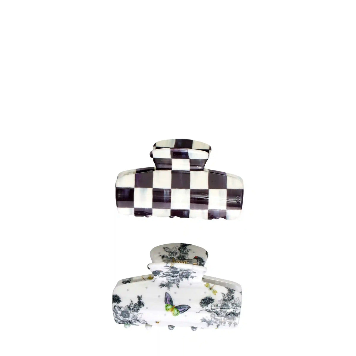 MacKenzie-Childs x Goody Medium Claw Clips - Black Multi, 2ct
