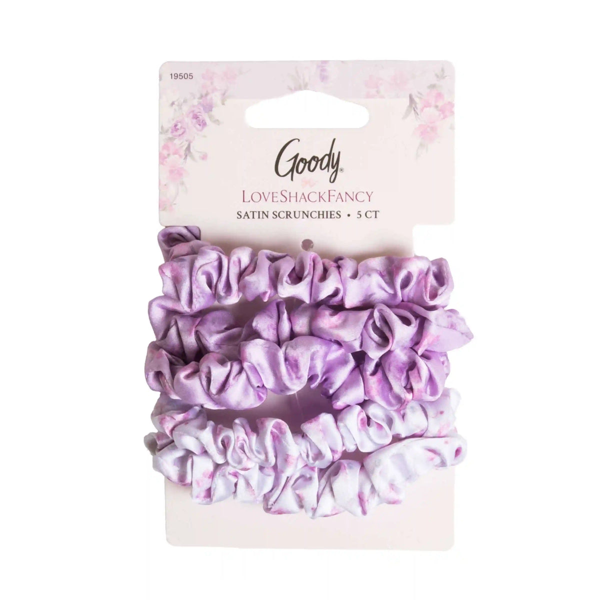 Goody x LoveShackFancy Satin Scrunchies - Happy Thoughts & Ribbon Rosa - 5ct
