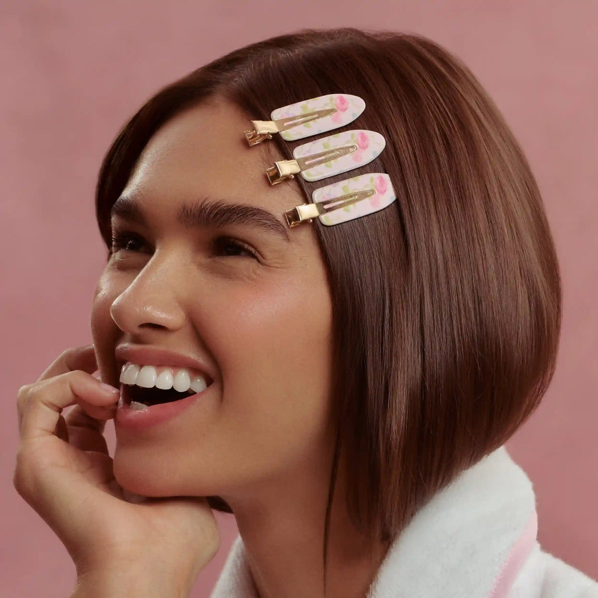 Wet Brush × Hill House Printed Floral Creaseless Clips, 4ct